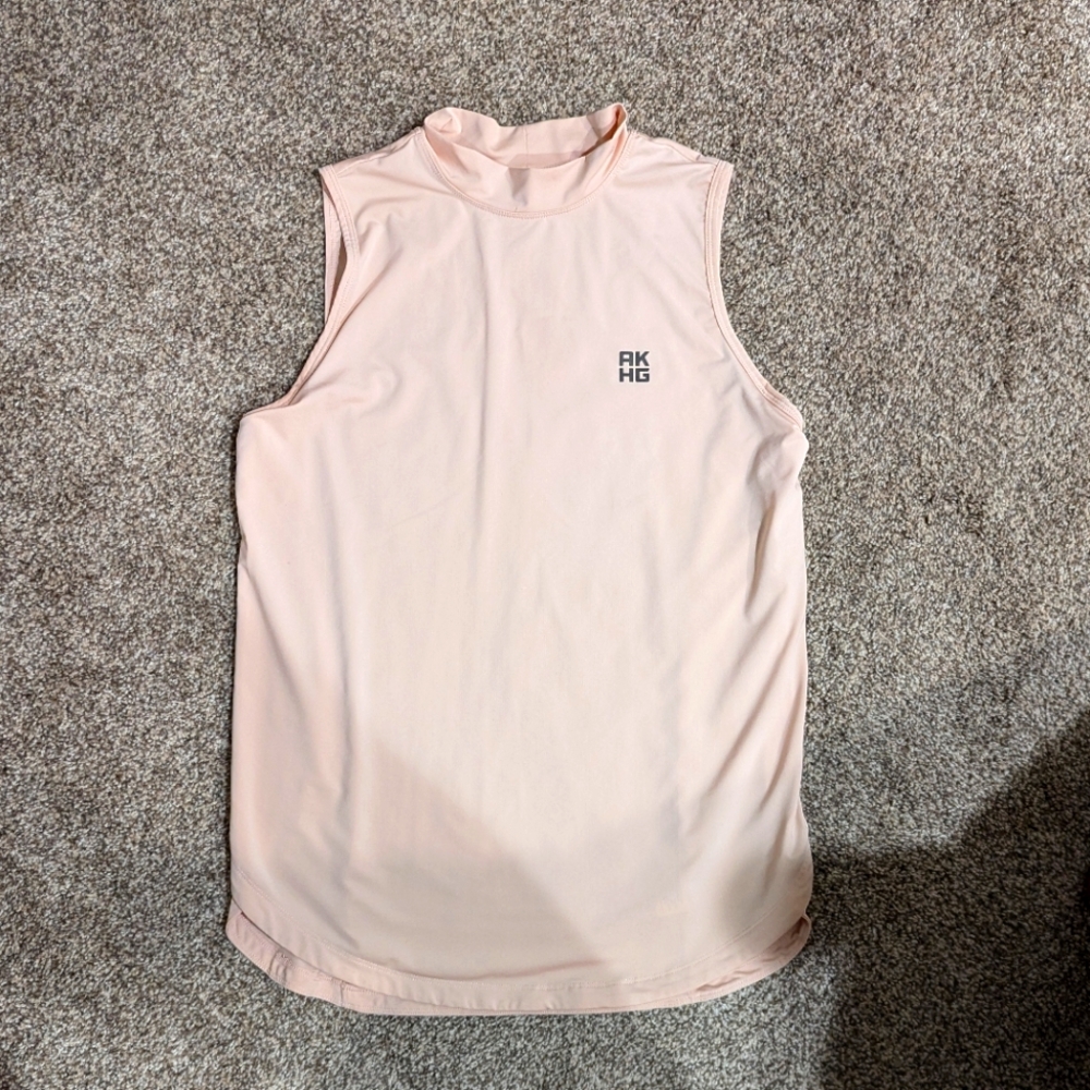 Alaskan hard gear women's XS pink high neck tank top, athletic, workwear, garden